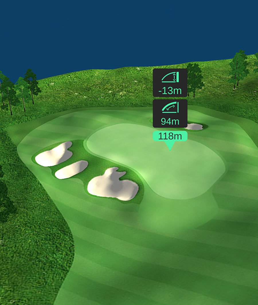 Golfkit feature slide -- Slope-adjusted distances